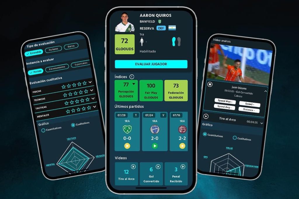 app evaluación del jugador para futbolistas