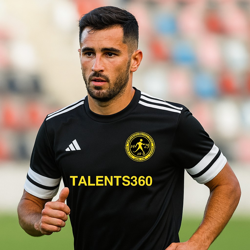 Futbolista Talents360 en actitud de concentración